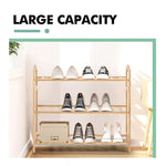 Levede 3 Tiers Bamboo Shoe Racks Storage Organizer Wooden Shelf Stand Shelves.
