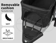 Pawz Pet Stroller Pram Dog Carrier Trailer Strollers 3 Wheels Foldable Large
