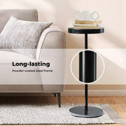 Levede Side Table Tea Coffee Desk Round Marble Base Bedside Sofa Small Minimal