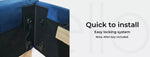 Levede Bed Frame Double Queen Velvet Mattress Base Platform Wood Headboard