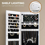 Levede Mirror Jewellery Cabinet LED Light Lockable Box Jewelry Storage Organiser