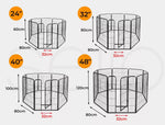 Pawz Pet Dog Playpen Puppy Exercise Cage Enclosure Fence Metal Outdoor 8 Panel