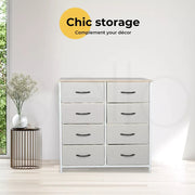 Levede Chest of Drawers Storage Cabinet Tower Dresser Tallboy  Beige 6 Drawers