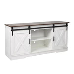 Levede TV Cabinet Entertainment Unit Stand Wooden Table Sliding Barn Door 150CM