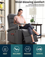 Levede Massage Chair Recliner 360 Swivel Tray Heated Lounge Relax Sofa Armchair