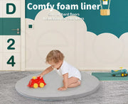 BoPeep Kids Balls Pit Baby Ocean Play Foam Pool Barrier Toy Padding Child Grey