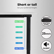 Levede Motorised Standing Desk Adjustable Electric Sit Stand Cable Management