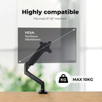 Traderight Monitor Riser Stand Single Arm Holder Screen TV LED Bracket Desk 32''