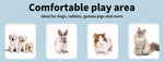 Pawz 6 Panels Pet Dog Playpen Puppy Exercise Cage Metal Enclosure Fence Foldable