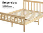 Levede Wooden Bed Frame Queen Double Single Rustic Mattress Base Solid Pine