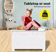 Levede Kids Toy Box Storage Chest Cabinet Container Clothes Organiser White
