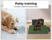 Pawz Grass Potty Training Indoor Dog Pet Portable Toilet Pad Tray Turf Mat Large