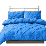 Dreamz Quilt Cover Set Diamond Pintuck Pillow Case Duvet Doona Queen King Size