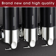 3 Bottles Bathroom Shower Soap Dispenser Shampoo Pump Wall Mounted 1500ml Black