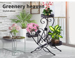 Levede Plant Stand Outdoor Indoor Metal Flower Pots Rack Corner Planter Shelf