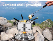 Toque Classic Fondue Set 12pcs Stainless Steel Cheese Chocolate Dipping  6 Forks