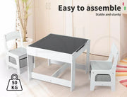 Bopeep Kids Table Chairs Set Chalkboard Activity Play Desk Wooden Study Tables