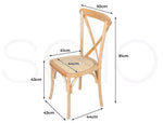 Levede 2x/4xDining Chairs Cross Back Chair Bentwood Outdoor Provincial Rattan
