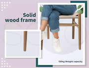 Levede 2x Dining Chairs Wooden Hans Wegner Chair Wishbone Chair Cafe Lounge Seat