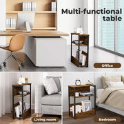 Levede Narrow Coffee End Table Sofa Over Bedside Table Laptop Shelf Desk