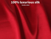 Dreamz Silk Pillow Case 100% Mulberry Slip Eye Mask Set Both Sided 25 Burgendy