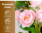 Lambu Artificial Flowers In Vase Silk Rose Bouquet Bunch 7Heads X6 Wedding Decor