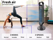 Spector Portable Bladeless Tower Fan 100cm Oscillating Remote Control LED Touch