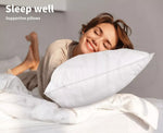 Dreamz Pillows Bed 4 Pack Home Hotel Soft Family Cotton Cover Standard Size Firm