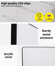 Emitto LED Ceiling Light Ultra-Thin 5CM Morden Simple Lamp Living Room Black 96W