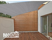 Mountview Sun Shade Sail Cloth Canopy Rectangle Outdoor Awning Cover Grey 3x3M