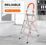 Traderight 4 Step Ladder Folding Aluminium Portable Multi Purpose Household Tool