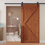Levede Sliding Barn Door Hardwre Track Set 1.5/1.83/2/2.44/3/3.66/4M Roller Kits