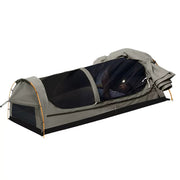 Mountview Double King Single Swag Camping Swags Canvas Dome Tent Hiking Grey
