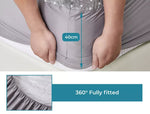 Dreamz Mattress Protector 3D Pillowtop Topper Bamboo Charcoal Waterproof Queen