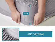 Dreamz Mattress Protector 3D Pillowtop Topper Bamboo Charcoal Waterproof Queen