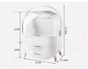 Makeup Organizer Case Drawer Portable Cosmetic Jewellery Storage Box White