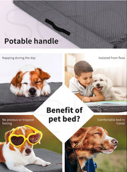 Pawz Pet Dog Calming Bed Memory Foam Foldable Mattress Orthopedic Washable Grey