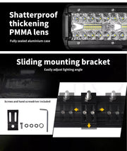 12V LED Light Bar 12/26 Inch Driving Lamp Flood Spot Work Strip Lights Car Truck