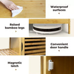 Levede Bamboo Shoe Storage Cabinet Laundry Organizer Cupboard Freestanding