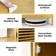 Levede Bamboo Shoe Storage Cabinet Laundry Organizer Cupboard Freestanding