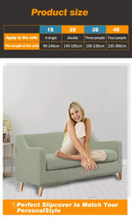 Couch Sofa Seat Covers Stretch Protectors Slipcovers 2 Seater Khaki