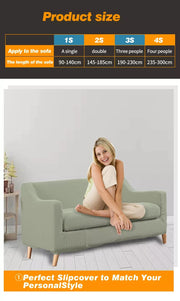 Couch Sofa Seat Covers Stretch Protectors Slipcovers 2 Seater Khaki