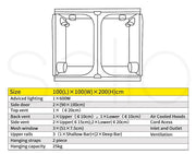 Grow Tent Indoor System Hydroponics Room 600D Oxford Plant Reflective Aluminium
