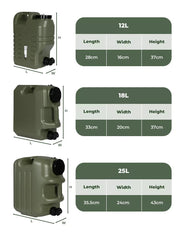 Mountview Water Container Jerry Can Bucket Camping Outdoor Storage Barrel Green