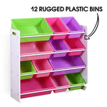 Levede 12Bins Kids Toy Box Bookshelf Organiser Display Shelf Storage Rack Drawer