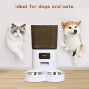 Pawz 5L Automatic Pet Feeder Dog Cat Auto Smart Food Dispenser Timer Feed 2 Bowl