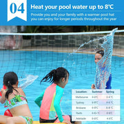 Solar Swimming Pool Cover 400 Micron Outdoor Bubble Blanket Heater 7 Sizes