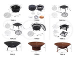 Fire Pit BBQ Grill Pits Outdoor Fireplace Patio Camping Garden Heater Firepit