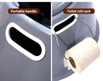 6L Camping Toilet Outdoor Portable Potty Caravan Travel Boating Bucket Brush