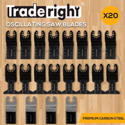 Traderight 20 Pcs Oscillating Multi Tool Saw Blades Workshop Metal Wood Carbide